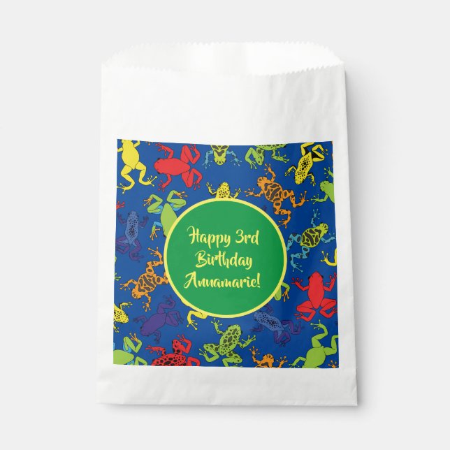 Tree Frogs Kids Birthday Favor Bag (Front)