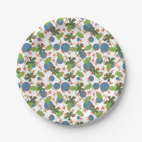Tree Frogs Paper Plates