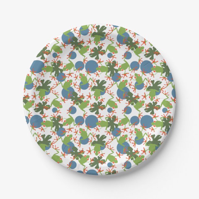 Tree Frogs Paper Plates (Front)