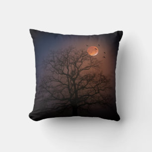 Tree & Full Moon Pillow