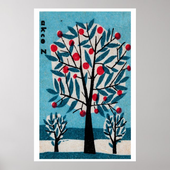 Tree Full of Red Apples - Matchbox Print (Front)