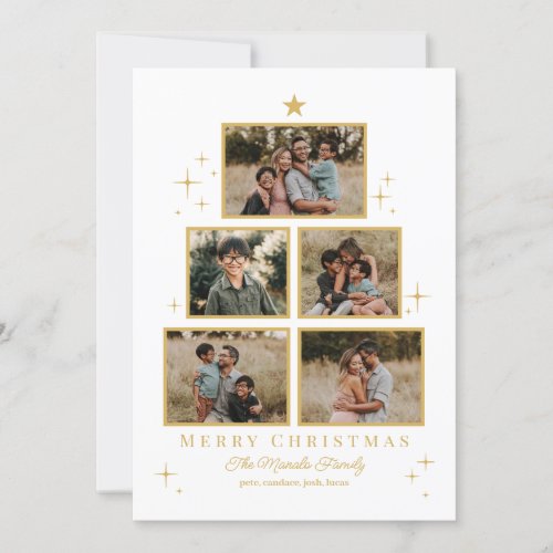 Tree Gallery Editable Color Holiday Photo Card