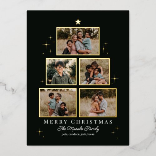 Tree Gallery REAL FOIL Holiday Card Postcard