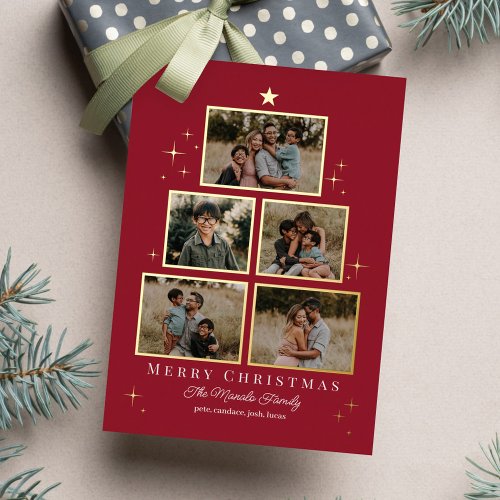 Tree Gallery REAL FOIL Holiday Photo Card