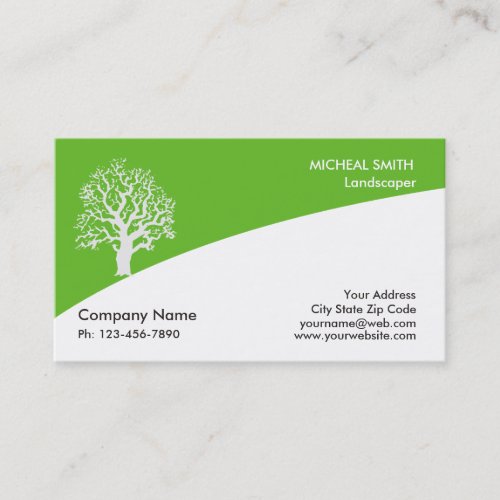 Tree Garden Lawn Care and Landscape Business Card