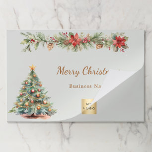 Tree garland floral cream Christmas Party business Paper Pad