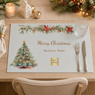 Tree garland floral cream Christmas Party business Paper Pad