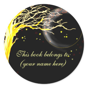 Tree, glowing with fireflies sticker