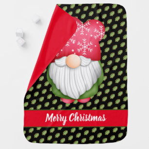 Tree Gnome Customize Color and Text Baby Blanket