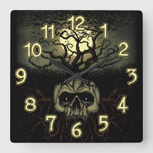 Tree God Square Wall Clock