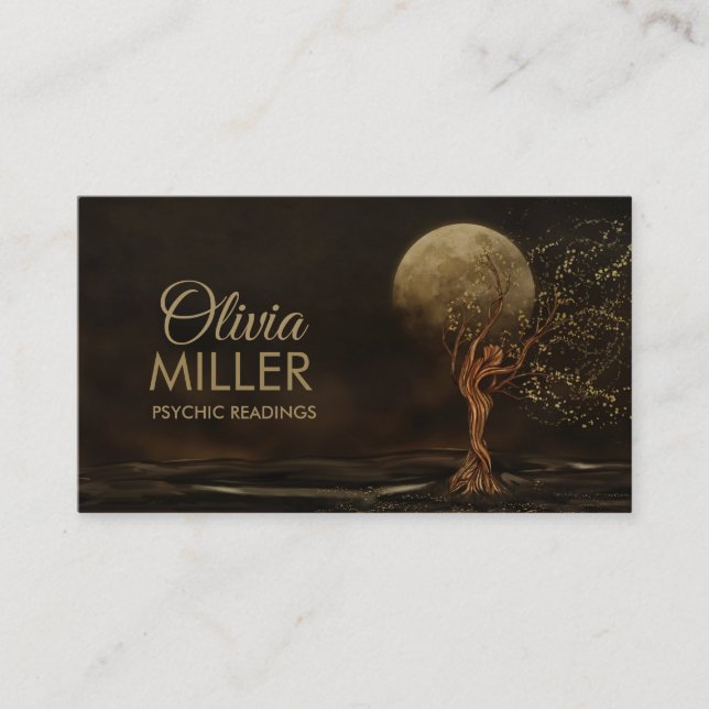 Tree Goddess - Moon Worship Business Card (Front)