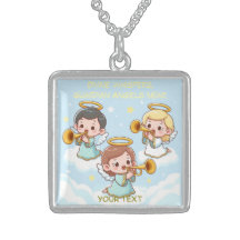 Tree Guardian Angels playing trumpets