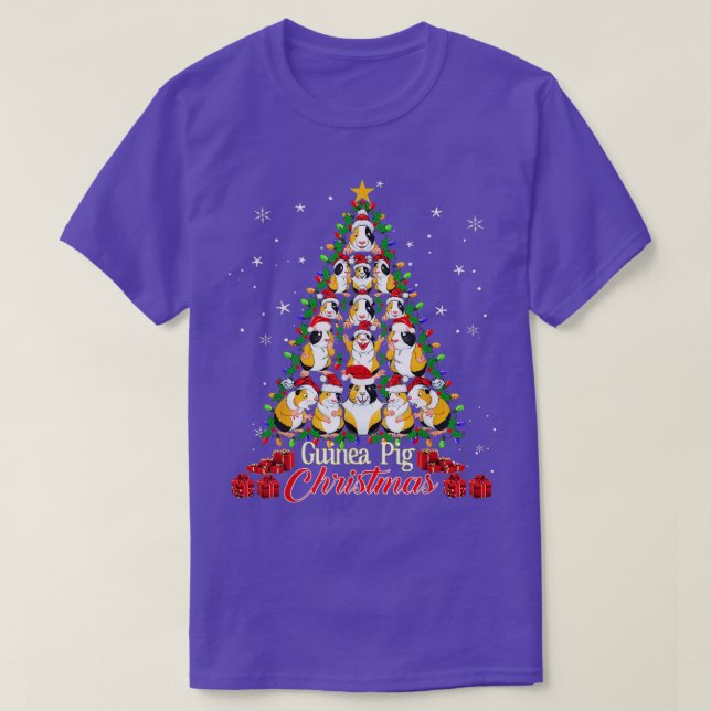 Tree Guinea Pig Christmas  Guinea Pig Christmas  T-Shirt (Design Front)