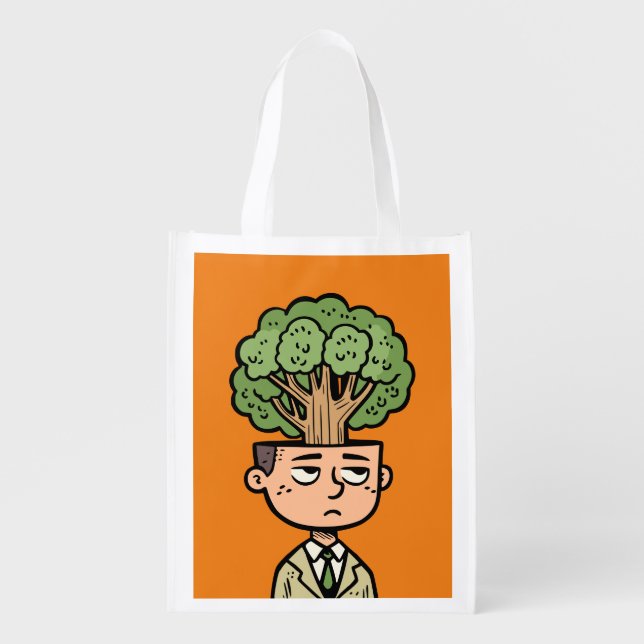 Tree Head Grocery Bag (Front)