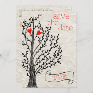 Tree & Hearts Theme Invitation