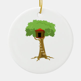 Tree House Ceramic Ornament