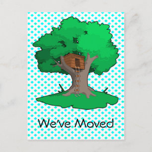 Tree House Change Of Address Postcard