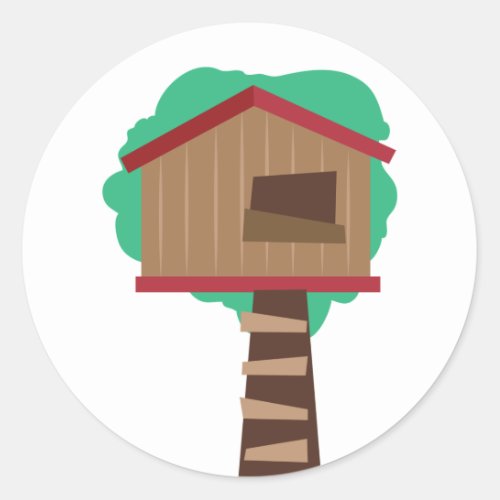 Tree House Classic Round Sticker