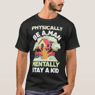 Tree House Ladder Climbing House In Leaves Playing T-Shirt