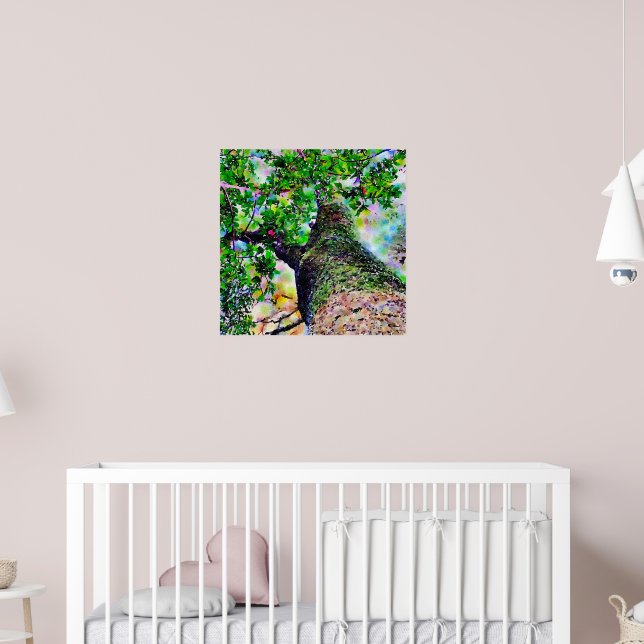"Tree Hug" Colorful Watercolor Poster (Nursery 2)