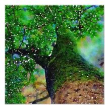 "Tree Hug" Digital Watercolor Photo Enlargement