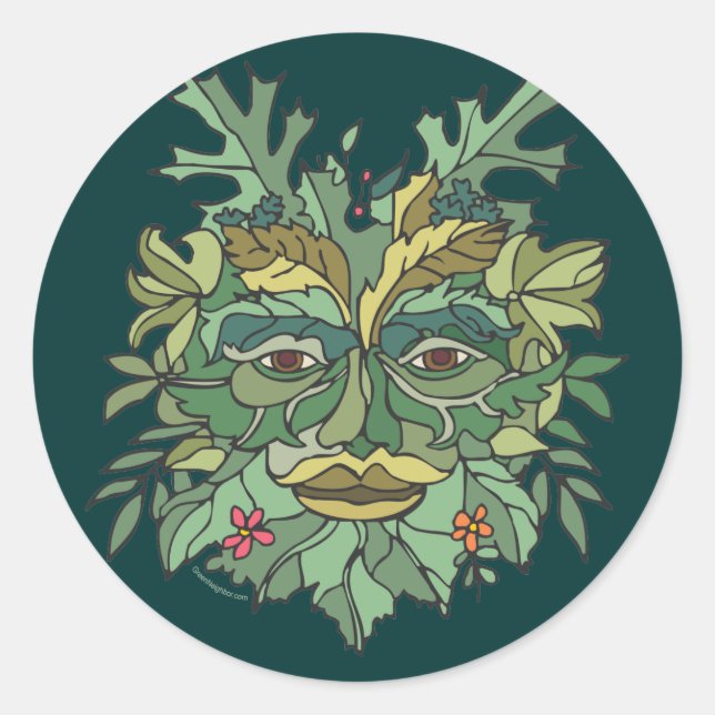 Tree Hugger Classic Round Sticker (Front)