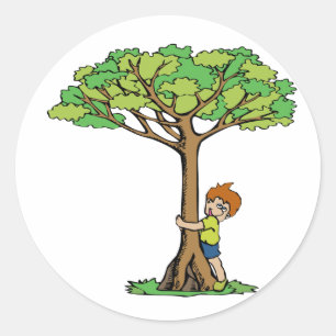 Tree Hugger Classic Round Sticker