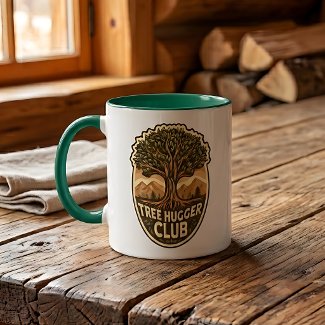 Tree Hugger Club Two-Tone Coffee Mug