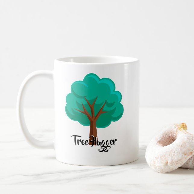 Tree Hugger Coffee Mug (With Donut)