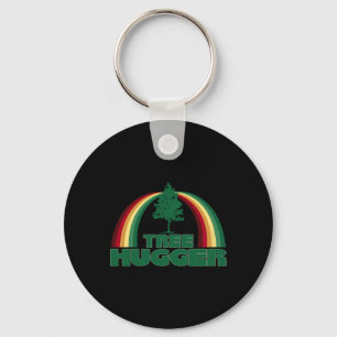 Tree Hugger Earth Day Tree Environmental Protectio Keychain