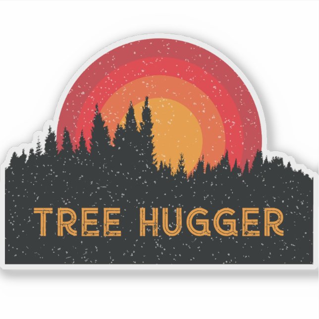 Tree Hugger Environmentalist Nature Lover Sticker (Front)