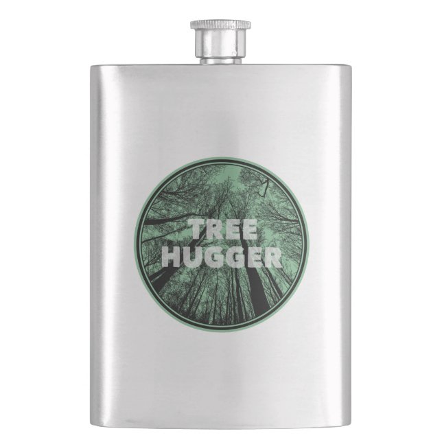 Tree Hugger Green Flask (Front)