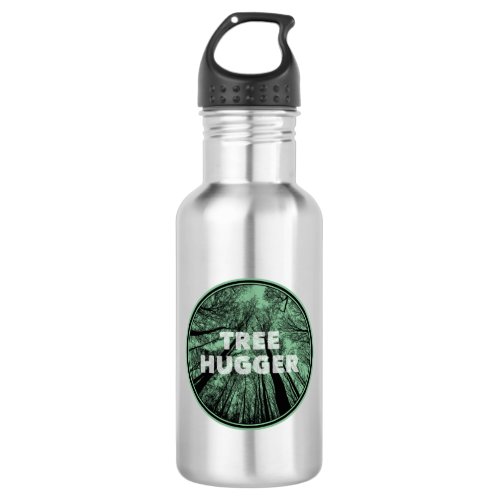 Tree Hugger Green Stainless Steel Water Bottle