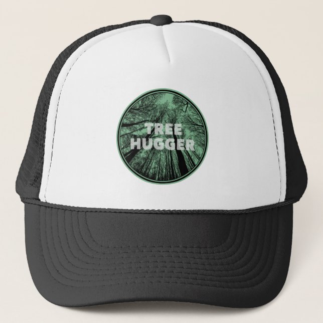 Tree Hugger Green Trucker Hat (Front)