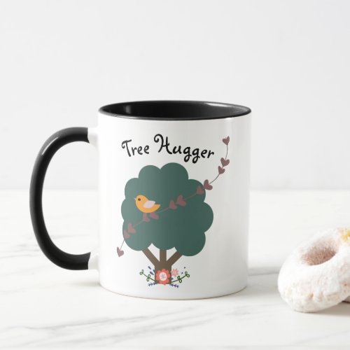 Tree Hugger Hearts Personalised White Coffee Mug