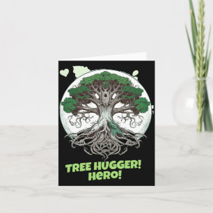 Tree Hugger Hero Eco Friendly T Shirt Card