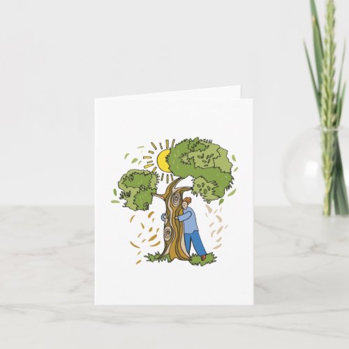 Tree Hugger Holiday Card