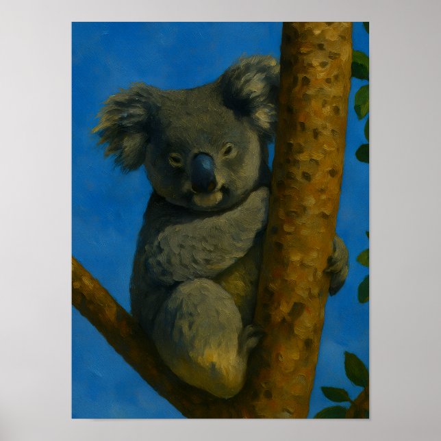 Tree Hugger – Koala in the Canopy Poster (Front)