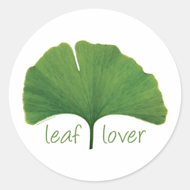 Tree Hugger, Leaf Lover - Ginkgo Classic Round Sticker (Front)