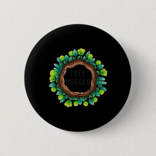 Tree Hugger Nature Environmental Protection Earth Button