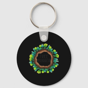 Tree Hugger Nature Environmental Protection Earth Keychain