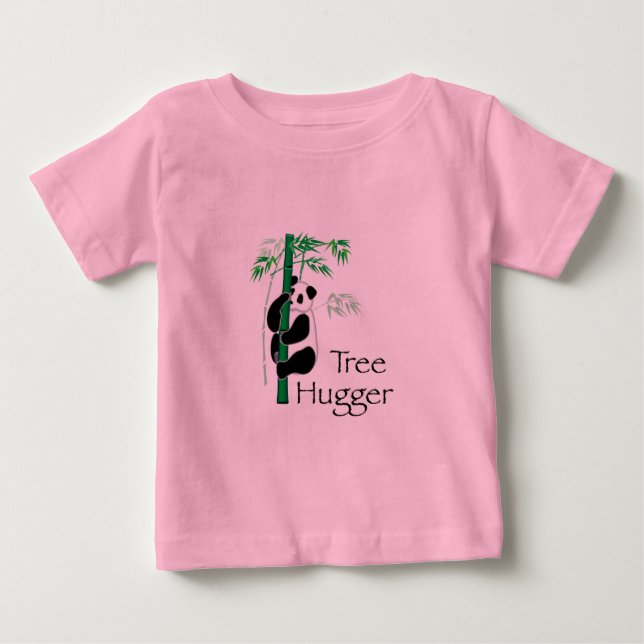 Tree Hugger Panda Baby T-Shirt (Front)