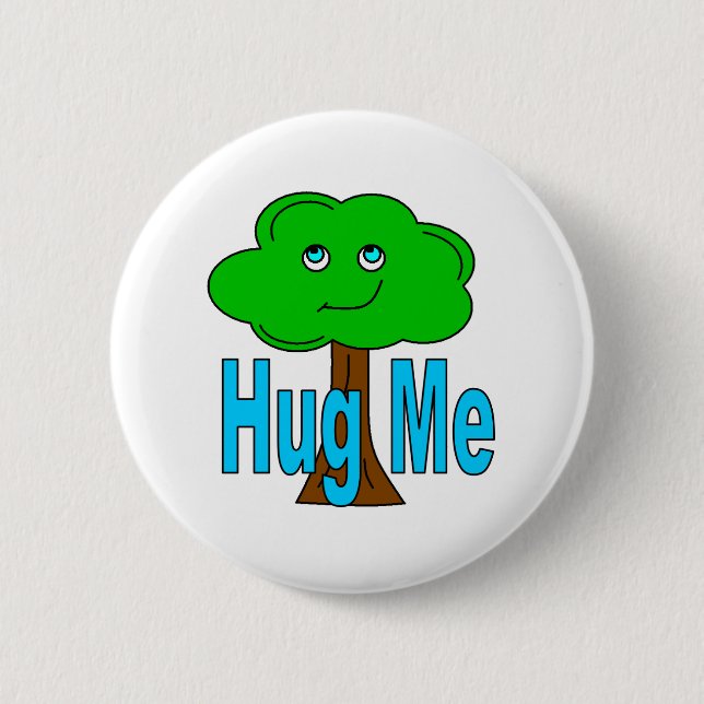 Tree Hugger Pinback Button (Front)