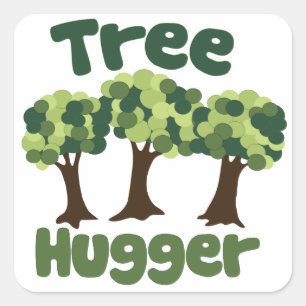 Tree Hugger Square Sticker