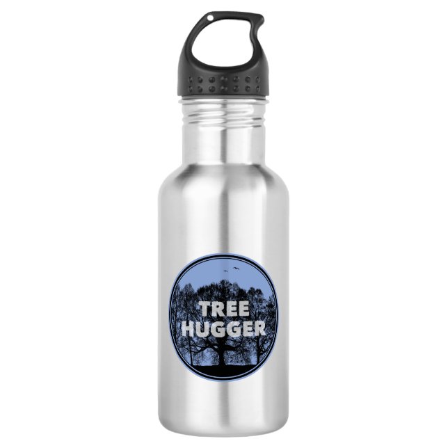 Tree Hugger Stainless Steel Water Bottle (Front)