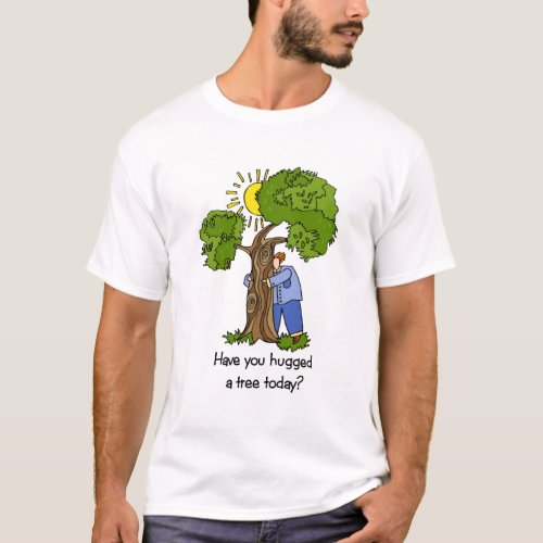 Tree hugger t_shirt
