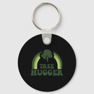 Tree Hugger Vintage Retro Nature Environmental Ear Keychain