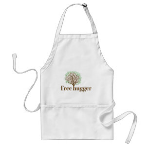Tree Hugger w/ tree illustration Adult Apron