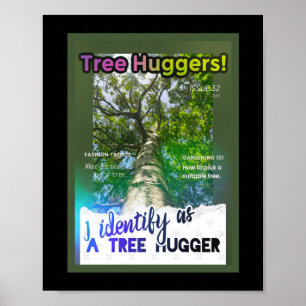 Tree Huggers Extraordinaire. Zine Cover Poster