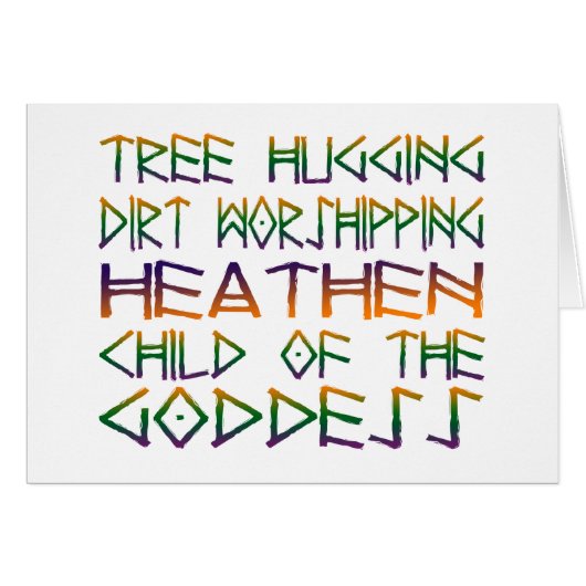 tree hugging dirt worshipper cards (Front Horizontal)